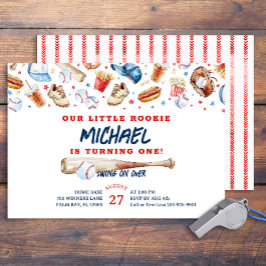 Rookie van het Jaar Honkbal Verjaardagsfeest Kaart