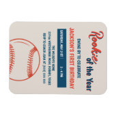 Rookie van het Jaar Honkbal Verjaardagsfeest Magneet (Horizontaal)
