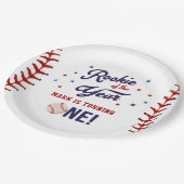Rookie van het Jaar Honkbal Verjaardagsfeest Papieren Bordje (Gekanteld)