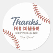 Rookie van het Jaar Honkbal Verjaardagsfeest Ronde Sticker (Voorkant)