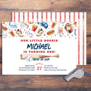 Rookie van het jaar honkbal verjaardagsfeestje kaart