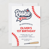 Rookie van het Jaar Jongen's 1e Verjaardag Kaart (Voorkant)