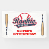 Rookie van het Jaar Kind 1e Verjaardag Spandoek (Horizontaal)