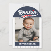 Rookie van het Jaar Kind Party Foto Kaart (Voorkant)