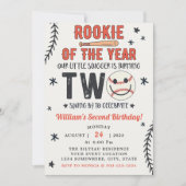 Rookie van het jaar Tweede verjaardag honkbalparti Kaart (Voorkant)