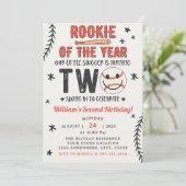Rookie van het jaar Tweede verjaardag honkbalparti Kaart (Staand voorkant)