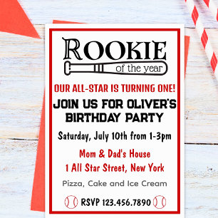 Rookie van het Jaar Verjaardag Draaien One Boy's 1 Kaart