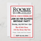 Rookie van het Jaar Verjaardag Draaien One Boy's 1 Kaart (Voorkant)