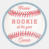 Rookie van het jaar Verjaardagsgunst Ronde Sticker (Voorkant)