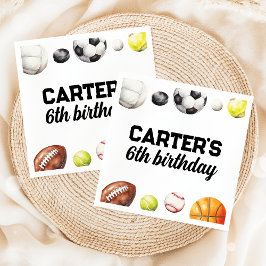 Rookie Year Sports Birthday Napkins Servet