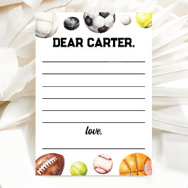 Rookie Year Sports Birthday Time Capsule Card Kaart