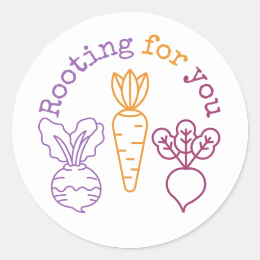 Rooking voor u ronde sticker (Voorkant)