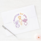 Rooking voor u ronde sticker (Envelop)