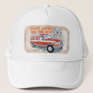 Rookjager brandweerman brandweervoertuig trucker pet
