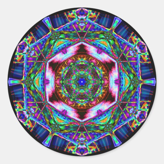 Rookkunst Ronde Sticker (Voorkant)