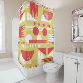 , rookloze abstracte, moderne geometrische stijl douchegordijn (In situ)