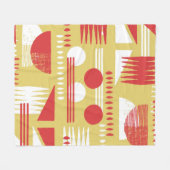 , rookloze abstracte, moderne geometrische stijl fleece deken (Voorkant (Horizontaal))