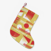 , rookloze abstracte, moderne geometrische stijl kleine kerstsok (Voorkant (Hangend))