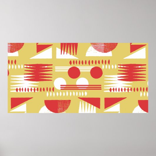 , rookloze abstracte, moderne geometrische stijl poster (Voorkant)