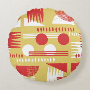 , rookloze abstracte, moderne geometrische stijl rond kussen