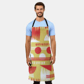 , rookloze abstracte, moderne geometrische stijl schort (Gedragen)