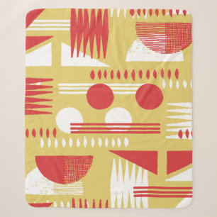 , rookloze abstracte, moderne geometrische stijl sherpa deken