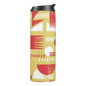 , rookloze abstracte, moderne geometrische stijl thermosbeker (Gedraaid links)