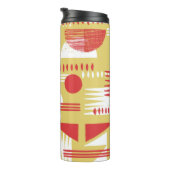 , rookloze abstracte, moderne geometrische stijl thermosbeker (Geroteerd rechts)