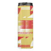 , rookloze abstracte, moderne geometrische stijl thermosbeker (Achterkant)