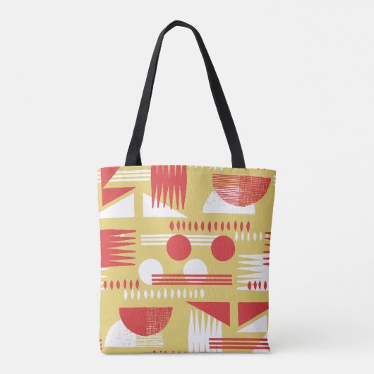, rookloze abstracte, moderne geometrische stijl tote bag (Achterkant)