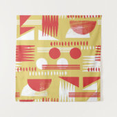 , rookloze abstracte, moderne geometrische stijl wandkleed (Voorkant)