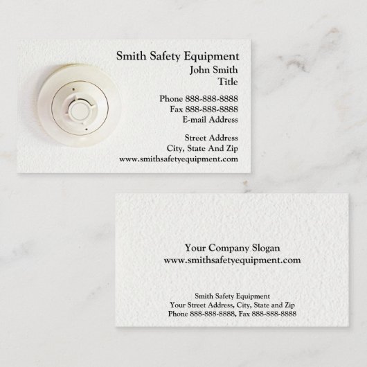 rookmelder-Visitekaartje Visitekaartje (Voorkant / Achterkant)