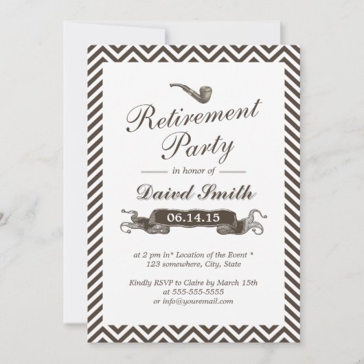 rookpijp Chevron Pensioen Kaart (Voorkant)