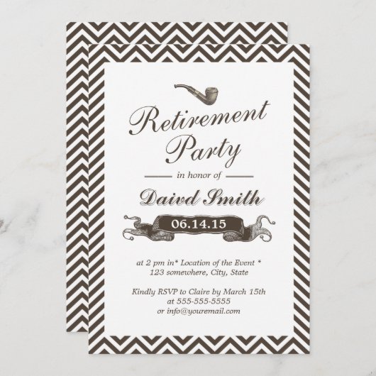 rookpijp Chevron Pensioen Kaart (Voorkant / Achterkant)