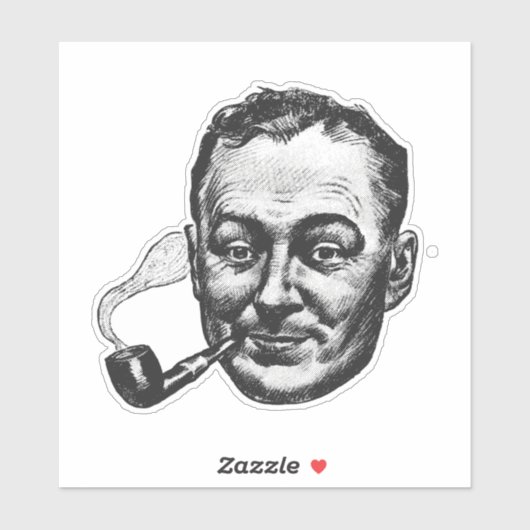 rookpijp van man sticker (Vel)