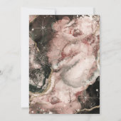 Rookroze sterrenstelsel Aquarel Hemelse bruiloft Kaart (Achterkant)