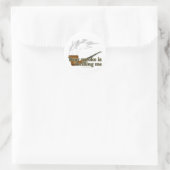 Rooksensatie Ronde Sticker (Tas)