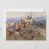 Rooksignaal van Charles Marion Russell Bedankkaart (Voorkant)