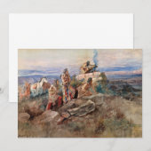 Rooksignaal van Charles Marion Russell Bedankkaart (Voorkant / Achterkant)