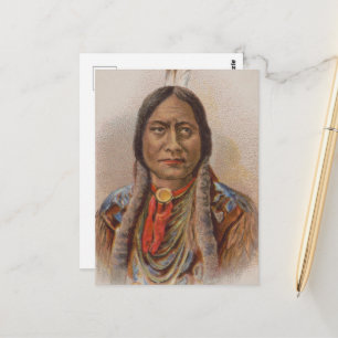 Rooksignalen: Lakota Indian Chief Sitting Bull Briefkaart