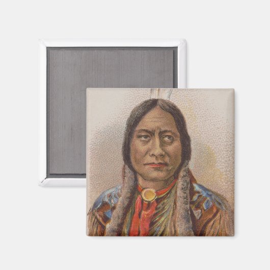 Rooksignalen: Lakota Indian Chief Sitting Bull Magneet (Voorkant / Achterkant)