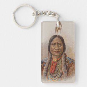 Rooksignalen: Lakota Indian Chief Sitting Bull Sleutelhanger
