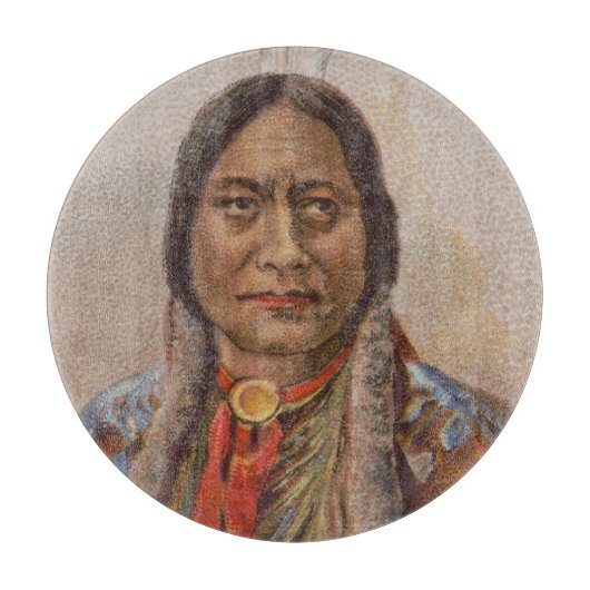 Rooksignalen: Lakota Indian Chief Sitting Bull Snijplank (Voorkant)
