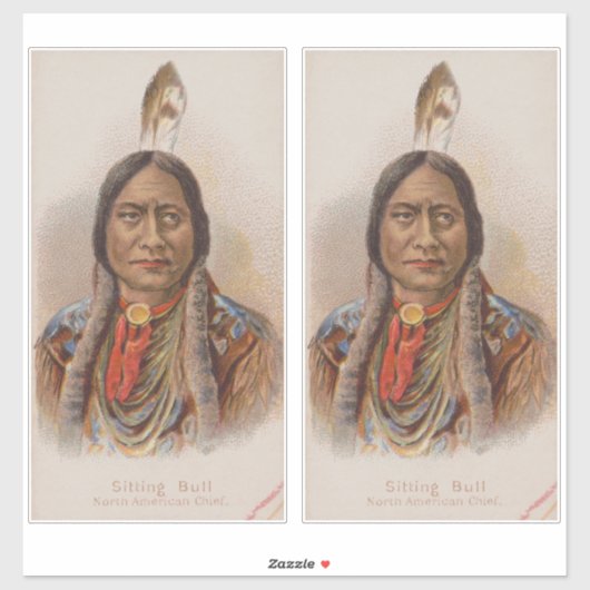 Rooksignalen: Lakota Indian Chief Sitting Bull Sticker (Vel)