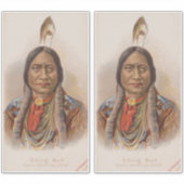 Rooksignalen: Lakota Indian Chief Sitting Bull Sticker (Voorkant)