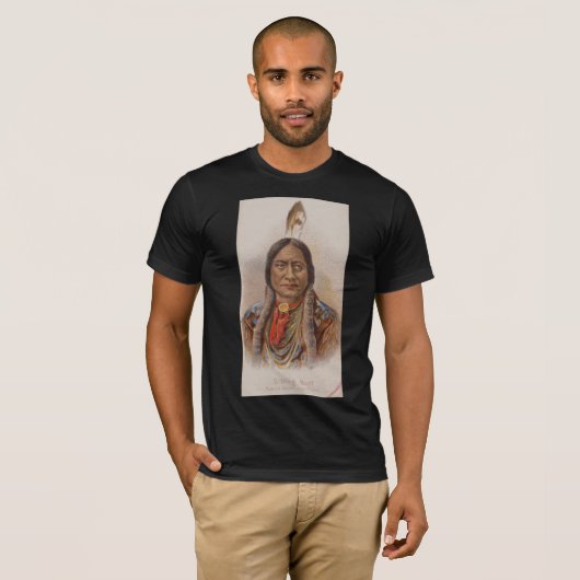 Rooksignalen: Lakota Indian Chief Sitting Bull T-shirt (Voorkant volledig)