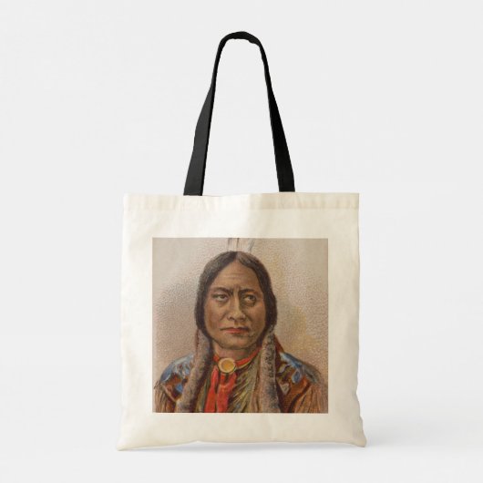 Rooksignalen: Lakota Indian Chief Sitting Bull Tote Bag (Achterkant)