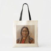 Rooksignalen: Lakota Indian Chief Sitting Bull Tote Bag (Voorkant)