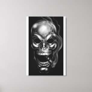 ROOKSKULL CANVAS AFDRUK