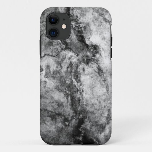 Rookstrepen zwart wit marmeren steenafwerking Case-Mate iPhone case (Achterkant)